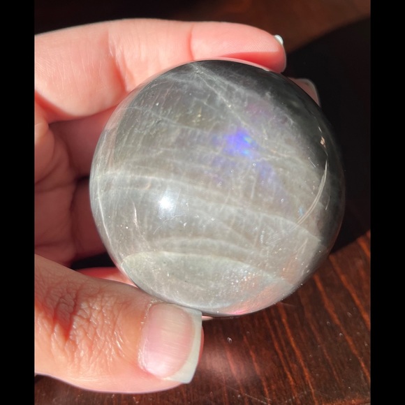 Labradorite Sphere w/ Acrylic Stand - Picture 4 of 10